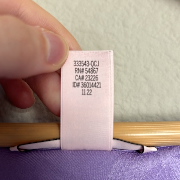 Victoria Secret Purple Satin Medium Butterfly Tank Top - Picture 4 of 5